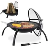 Image de Relaxdays, noir, Brasero XL, grillage, tisonnier, protection étincelles, couverture, jardin, terrasse, D 56,5cm, sac, ohne Tragetasche en occasion ou reconditionné