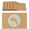 Image de Relaxdays Set de table chemin de table en bambou lot de 6 table à manger rectangle tapis de table antidérapant lavable, nature -30 x 45 cm en occasion ou reconditionné