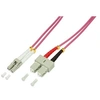 Image de LogiLink - Cordon de raccordement - LC multi-mode (M) pour SC multi-mode (M) - 2 m - fibre optique - duplex - 50 / 125 microns - OM4 - sans halogène