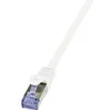 Image de LogiLink PrimeLine - Cordon de raccordement - RJ-45 (M) pour RJ-45 (M) - 25 cm - SFTP, PiMF - CAT 6a - sans halogène, moulé, sans crochet - blanc