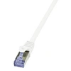 Image de LogiLink CQ3081S RJ45 Câble réseau, câble patch CAT 6a S/FTP 7.50 m blanc ignifuge, avec cliquet dencastrement