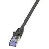 Image de LogiLink PrimeLine - Cordon de raccordement - RJ-45 (M) pour RJ-45 (M) - 0.5 m - SFTP, PiMF - CAT 6a - sans halogène, moulé, sans crochet - noir