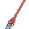 Image de LogiLink PrimeLine - Cordon de raccordement - RJ-45 (M) pour RJ-45 (M) - 0.25 m - SFTP, PiMF - CAT 6a - sans halogène, moulé, sans crochet - rouge