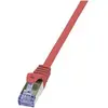 Image de LogiLink PrimeLine - Cordon de raccordement - RJ-45 (M) pour RJ-45 (M) - 3 m - SFTP, PiMF - CAT 6a - sans halogène, moulé, sans crochet - rouge