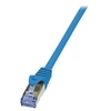 Image de LogiLink PrimeLine - Cordon de raccordement - RJ-45 (M) pour RJ-45 (M) - 0.5 m - SFTP, PiMF - CAT 6a - sans halogène, moulé, sans crochet - bleu