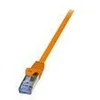 Image de LogiLink PrimeLine - Cordon de raccordement - RJ-45 (M) pour RJ-45 (M) - 0.25 m - SFTP, PiMF - CAT 6a - sans halogène, moulé, sans crochet - orange