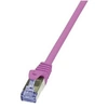 Image de LogiLink PrimeLine - Cordon de raccordement - RJ-45 (M) pour RJ-45 (M) - 0.5 m - SFTP, PiMF - CAT 6a - sans halogène, moulé, sans crochet - rose