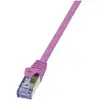 Image de LogiLink PrimeLine - Cordon de raccordement - RJ-45 (M) pour RJ-45 (M) - 1 m - SFTP, PiMF - CAT 6a - sans halogène - rose