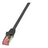 Image de LogiLink PrimeLine - Cordon de raccordement - RJ-45 (M) pour RJ-45 (M) - 50 cm - SFTP, PiMF - CAT 6 - sans halogène, moulé, sans crochet - noir