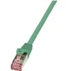 Image de LogiLink PrimeLine - Cordon de raccordement - RJ-45 (M) pour RJ-45 (M) - 25 cm - SFTP, PiMF - CAT 6 - sans halogène, moulé, sans crochet - vert