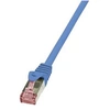Image de LogiLink PrimeLine - Cordon de raccordement - RJ-45 (M) pour RJ-45 (M) - 0.5 m - SFTP, PiMF - CAT 6 - sans halogène, moulé, sans crochet - bleu