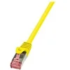 Image de LogiLink PrimeLine - Cordon de raccordement - RJ-45 (M) pour RJ-45 (M) - 25 cm - SFTP, PiMF - CAT 6 - sans halogène - jaune