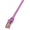 Image de LogiLink PrimeLine - Cordon de raccordement - RJ-45 (M) pour RJ-45 (M) - 1.5 m - SFTP, PiMF - CAT 6 - sans halogène - rose