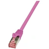 Image de LogiLink PrimeLine - Cordon de raccordement - RJ-45 (M) pour RJ-45 (M) - 3 m - SFTP, PiMF - CAT 6 - sans halogène, sans crochet - rose