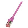 Image de PrimeLine - Cordon de raccordement - RJ-45 (M) pour RJ-45 (M) - 7.5 m - SFTP, PiMF - CAT 6 - sans halogène, moulé, sans crochet - rose
