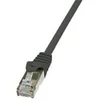 Image de LogiLink EconLine - Cordon de raccordement - RJ-45 (M) pour RJ-45 (M) - 50 cm - paire torsadée écrantée (F/UTP) - CAT 6 - moulé, sans crochet - noir