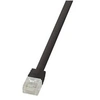Image de LogiLink SlimLine - Cordon de raccordement - RJ-45 (M) pour RJ-45 (M) - 5 m - UTP - CAT 6 - plat - noir