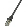 Image de LogiLink CP1093S RJ45 Câble réseau, câble patch CAT 5e F/UTP 10.00 m noir avec cliquet dencastrement