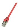 Image de LogiLink - Cordon de raccordement - RJ-45 (M) pour RJ-45 (M) - 1 m - paire torsadée écrantée (F/UTP) - CAT 5e - rouge