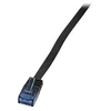 Image de LogiLink - Cordon de raccordement - RJ-45 (M) pour RJ-45 (M) - 5 m - UTP - CAT 5e - moulé, plat - noir