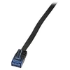 Image de LogiLink - Cordon de raccordement - RJ-45 (M) pour RJ-45 (M) - 10 m - UTP - CAT 5e - moulé, plat - noir