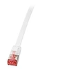 Image de LogiLink SlimLine - Cordon de raccordement - RJ-45 (M) pour RJ-45 (M) - 2 m - U/FTP, PiMF - CAT 6 - moulé, sans crochet, plat - blanc