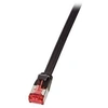 Image de LogiLink SlimLine - Cordon de raccordement - RJ-45 (M) pour RJ-45 (M) - 3 m - U/FTP, PiMF - CAT 6 - moulé, sans crochet, plat - noir