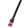 Image de LogiLink SlimLine - Cordon de raccordement - RJ-45 (M) pour RJ-45 (M) - 5 m - U/FTP, PiMF - CAT 6 - moulé, sans crochet, plat - noir