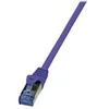 Image de LogiLink - Cordon de raccordement - RJ-45 (M) pour RJ-45 (M) - 25 cm - SFTP, PiMF - CAT 6a - sans halogène, moulé, sans crochet - violet