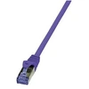 Image de LogiLink PrimeLine - Cordon de raccordement - RJ-45 (M) pour RJ-45 (M) - 1 m - SFTP, PiMF - CAT 6a - sans halogène, moulé, sans crochet - violet