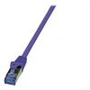 Image de LogiLink PrimeLine - Cordon de raccordement - RJ-45 (M) pour RJ-45 (M) - 2 m - SFTP, PiMF - CAT 6a - sans halogène, moulé, sans crochet - violet
