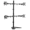 Image de LogiLink Quad Monitor Desk Stand - Pied - pour 4 écrans LCD - acier pressé à froid solide - Taille d'écran : 13"-32"