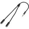 Image de Câble répartiteur jack Professional, jack mâle 3,5 mm / 2x jack femelle 3,5 mm, noir , 0,2 m SpeaKa Professional SP-7870032 [1x Jack mâle 3.5 mm - 2x