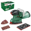 Image de Bosch Home and Garden Ponceuse sans fil Bosch UniversalSander 18V-10 (livré dans un carton sans batterie ; 18V ; pour travail du bois ; 2 feuilles abrasives), Vert en occasion ou reconditionné