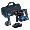 Image de Bosch Professional Kit D´outils électriques Gsb18v-45 + Gbh18v-22 + 2x4ah + Gal18v One Size