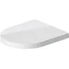 Image de Duravit Abattant WC ME by Starck Compact, Abattant WC avec amortisseur de fermeture, Abattant Toilette en Uréa-Duroplast, avec Charnières en Acier Inoxydable en occasion ou reconditionné