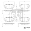 Image de Jeu De Plaquettes De Frein, Frein À Disque 184231 Febi Febi 184231 Audi;Volkswagen