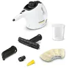 Image de Kärcher Nettoyeur Vapeur SC 1, Pression Vapeur : 3 Bar, Temps de Préchauffage : 3 Min, Puissance : 1 200 W, Surface : 20 m², Réservoir : 200 ML, avec Buse à Main, Jet Crayon & Powerbuse, Brosse Ronde en occasion ou reconditionné
