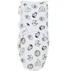 Image de Couverture d'emmaillotage doublée pour bébé Meyco Baby Blanc 0/3 mois 249.100.00.01