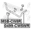 Image de Coussinet De Palier, Stabilisateur Febest Msbcw8r Citroen;Mitsubishi;Peugeot