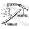 Image de Coussinet De Palier, Ressort À Lames Febest Msb036 Hyundai;Mitsubishi