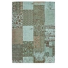 Image de Tapis Tissé Vintage Patchwork "Symphony" Turquoise 80 x 150 cm