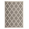 Image de Tapis Vintage à Poils Courts "Manolya" Taupe 80 x 150 cm