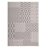 Image de Tapis Tissé Géométrique à Poils Courts "Lina" Taupe 80 x 150 cm