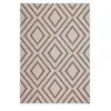 Image de Tapis Imprimé à Poils Courts "Lina" Taupe 80 x 300 cm