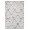 Image de Tapis Géométrique à Poils Courts "Luxury II" Taupe 80 x 150 cm