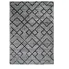 Image de Tapis Rétro à Poils Courts Fait Main "Luxury III" Gris 80 x 150 cm