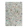 Image de Tapis en Cuir Effet Métallique "Rocket" Multicolore 160 x 230 cm