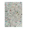 Image de Tapis en Cuir Effet Métallique "Rocket" Multicolore 120 x 170 cm