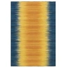 Image de Tapis en Laine Fait Main "Sunset" 90x160cm Jaune & Bleu